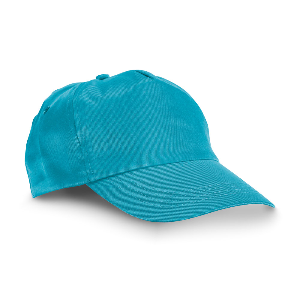 Casquette publicitaire réglable en coton 5 panneaux Bleu clair